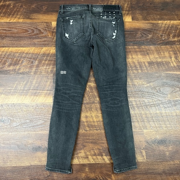 Ksubi Black Washed Skinny Zip Ankle Mid Rise Women's Denim Jeans Pants - Picture 2 of 6
